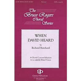 Gentry Publications When David Heard TTBB Div A Cappella Composed by Richard Burchard