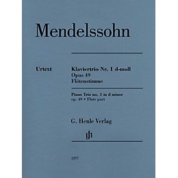 G. Henle Verlag Piano Trio Op. 49 (Additional Flute Part) Henle Music Folios Series Softcover by Felix Mendelssohn