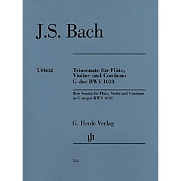 G. Henle Verlag Trio Sonata for Flute, Violin and Continuo BWV 1038 Henle Music Softcover by Bach Edited by Peter Wollny