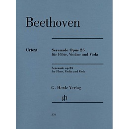 G. Henle Verlag Serenade in D Maj Op. 25 for Flute, Violin and Viola - Revised Edition Henle Music Softcover by Beethoven