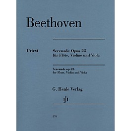 G. Henle Verlag Serenade in D Maj Op. 25 for Flute, Violin and Viola - Revised Edition Henle Music Softcover by Beethoven