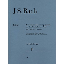 G. Henle Verlag Trio Sonata and Canon Perpetuus from the Musical Offering BWV 1079 Henle Music Softcover by Bach