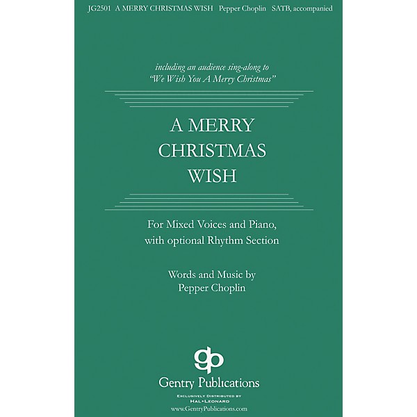 Gentry Publications A Merry Christmas Wish RHYTHM SECTION PARTS Composed by Pepper Choplin