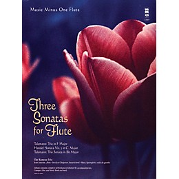 Nektar Three Sonatas for Flute Music Minus One Series Softcover with CD Composed by Various