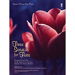 Nektar Three Sonatas for Flute Music Minus One Series Softcover with CD Composed by Various