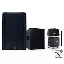 QSC K12.2 12" 2,000W Powered Speaker Package With KS118 Subwoofer, SP-36 Speaker Pole, Covers & Cable