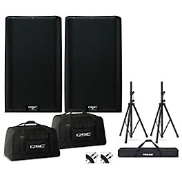 QSC K12.2 Powered Speaker Pair With Bags, Stands and Cables