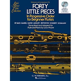 G. Schirmer 40 Little Pieces in Progressive Order for Beginner Flutists Woodwind Solo CD Composed by Various Edited by Louis Moyse