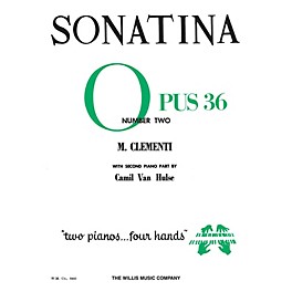 Willis Music Sonatina Op. 36, No. 2 (2 Pianos, 4 Hands/Mid-Inter Level) Willis Series by Muzio Clementi