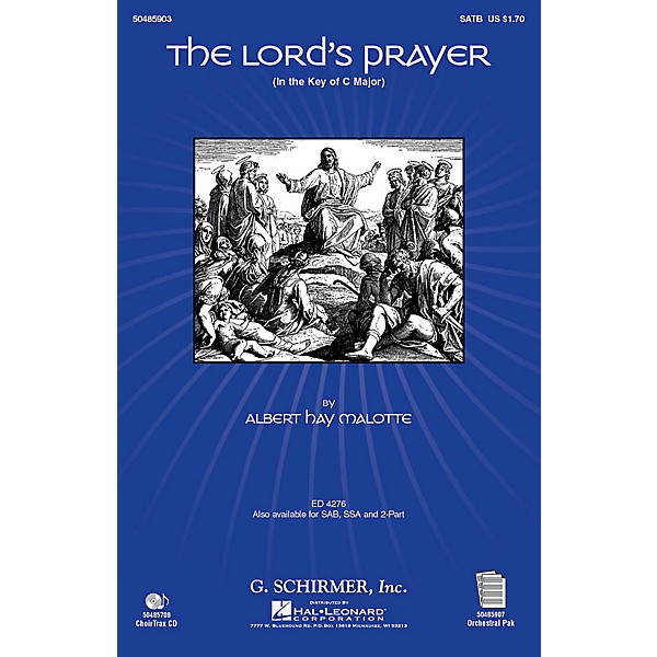 G. Schirmer The Lord's Prayer (in C, with Orchestra) Orchestra Arranged by Janet Day