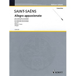 Schott Allegro appassionato (Cello and Orchestra Full Score) String Series Softcover by Camille Saint-Saëns