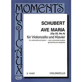 Editio Musica Budapest Ave Maria, Op. 52, No. 4 (Cello and Piano) EMB Series Composed by Franz Schubert