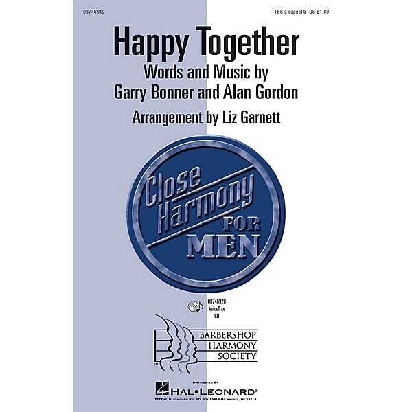 Hal Leonard Happy Together VoiceTrax CD by The Turtles Arranged by Liz Garnett