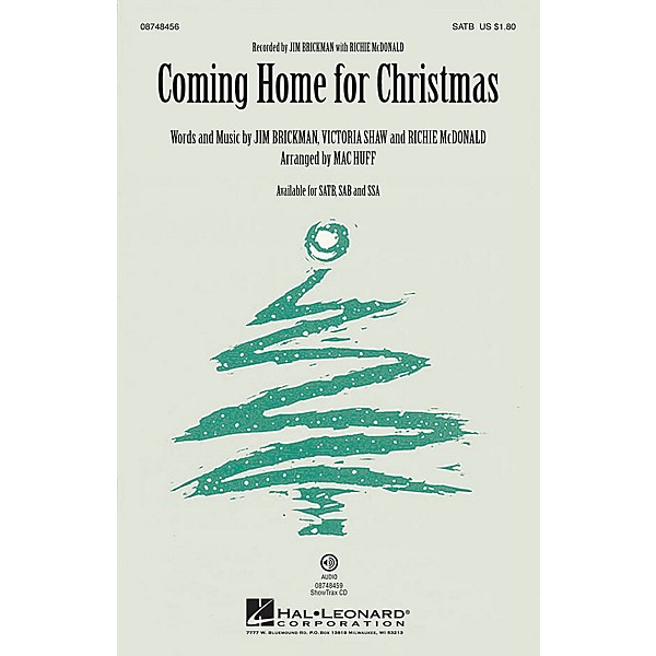Hal Leonard Coming Home for Christmas ShowTrax CD by Jim Brickman Arranged by Mac Huff