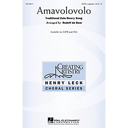 Hal Leonard Amavolovolo SSAA Arranged by Rudolf de Beer