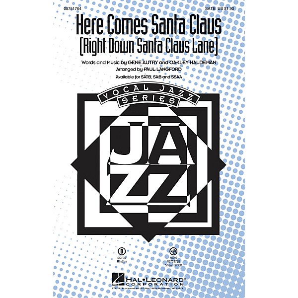 Hal Leonard Here Comes Santa Claus (Right Down Santa Claus Lane) ShowTrax CD Arranged by Paul Langford