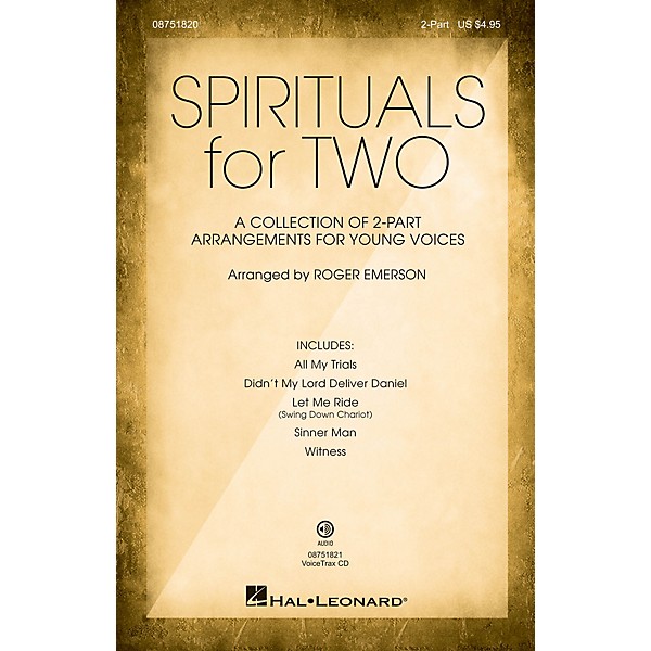 Hal Leonard Spirituals for Two VoiceTrax CD Arranged by Roger Emerson