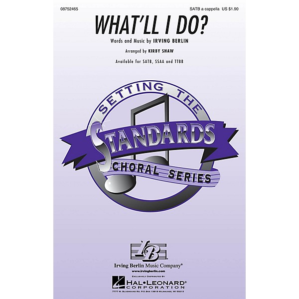 Hal Leonard What'll I Do? TTBB A Cappella Arranged by Kirby Shaw