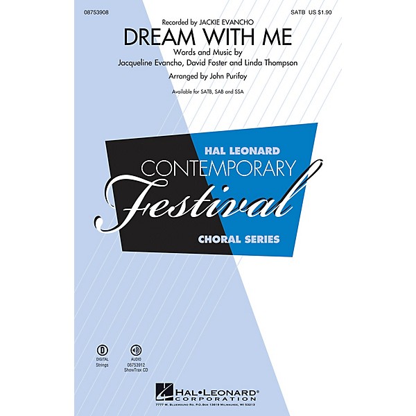 Hal Leonard Dream with Me SSA by Jackie Evancho Arranged by John Purifoy