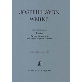 G. Henle Verlag Songs for one voice with accompaniment of a Piano Henle Edition Series Softcover