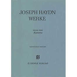 G. Henle Verlag Canons (Haydn Edition, Series XXXI Paperbound) Henle Edition Series Hardcover