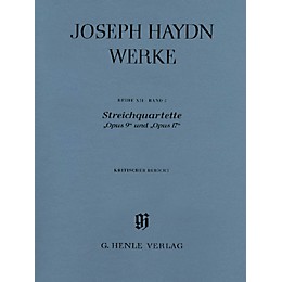 G. Henle Verlag String Quartets, Op. 9 and Op. 17 Henle Edition Series Softcover