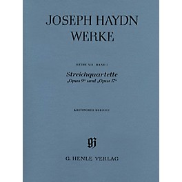 G. Henle Verlag String Quartets, Op. 9 and Op. 17 Henle Edition Series Softcover