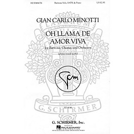 G. Schirmer Oh llama de amor viva (SSAATTBB Chorus and Piano) SATB Divisi Composed by Gian Carlo Menotti