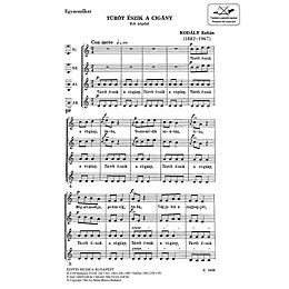 Editio Musica Budapest Turot Eszik A Cigany Composed by Zoltán Kodály
