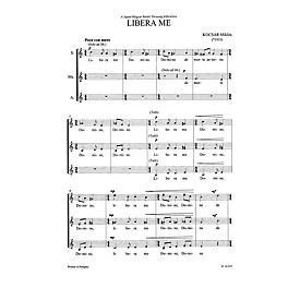 Editio Musica Budapest Libera Me SA Composed by Miklós Kocsár