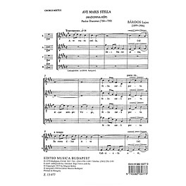 Editio Musica Budapest Ave Maria Stella SATB Composed by Lajos Bárdos