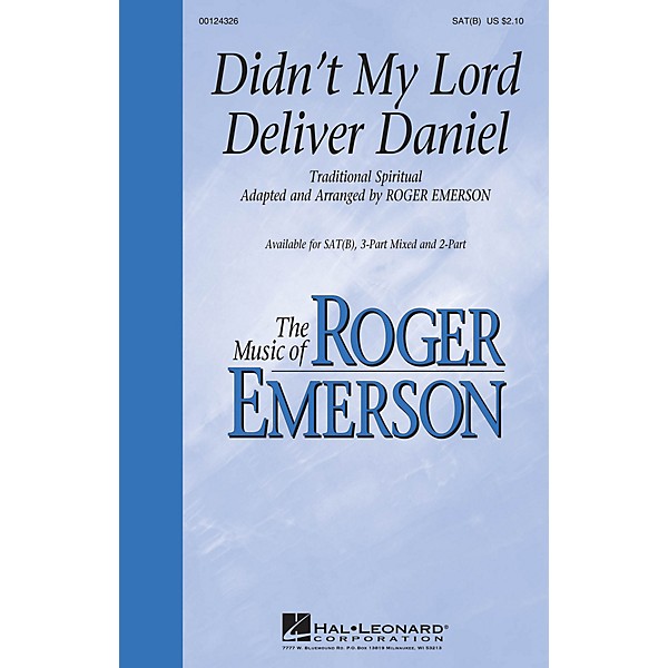 Hal Leonard Didn't My Lord Deliver Daniel SAT(B)