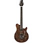 Ernie Ball Music Man BFR Axis Super Sport Electric Guitar with Quilt Top and Mahogany Back Transparent Black