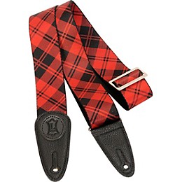 Clearance Levy's 2 in. Sublimation Plaid Guitar Strap Red Plaid 2 in.