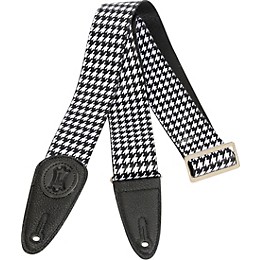 Levy's 2 in. Sublimation Houndstooth Guitar Strap Black 2 in.