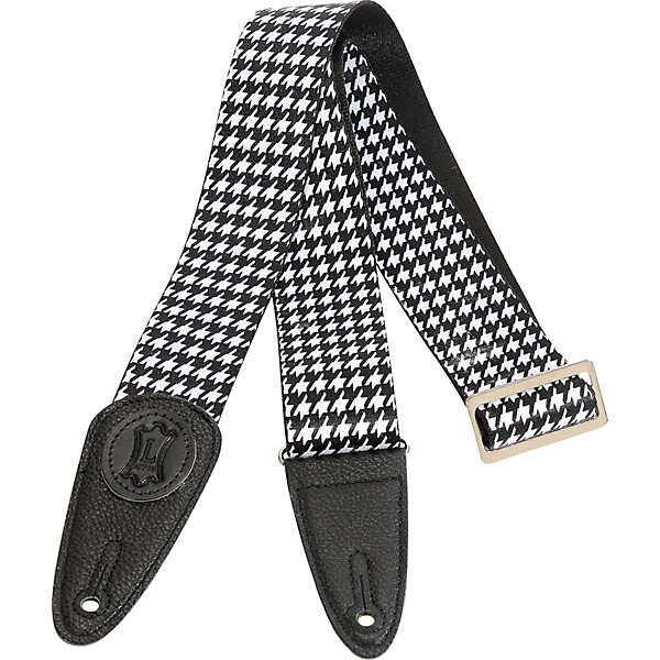 Levy's 2 in. Sublimation Houndstooth Guitar Strap Black 2 in.