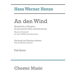 Chester Music An den Wind (Music for Pentecost) Full Score Composed by Hans Werner Henze