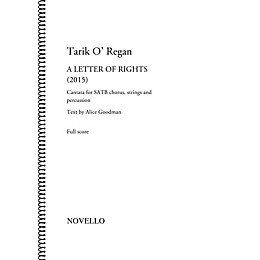 Novello A Letter of Rights (2015) (Cantata for SATB Chorus, Strings and Percussion) Full Score by Tarik O'Regan