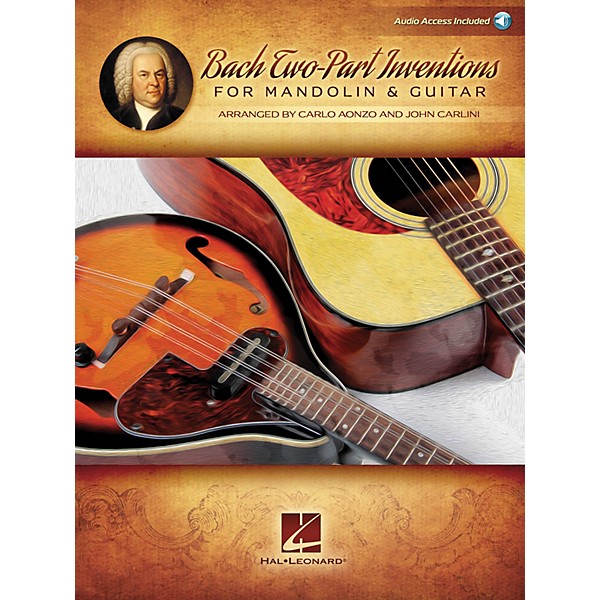 Hal Leonard Bach Two-Part Inventions for Mandolin & Guitar Fretted Series Softcover Audio Online