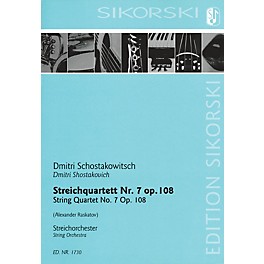 Sikorski String Quartet No. 7, Op. 108 (for String Orchestra Study Score) Study Score Series by Alexander Raskatov