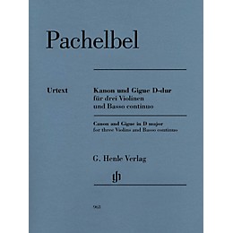 G. Henle Verlag Canon and Gigue for Three Violins and Basso Continuo in D Maj Henle Music by Pachelbel Edited Mullemann