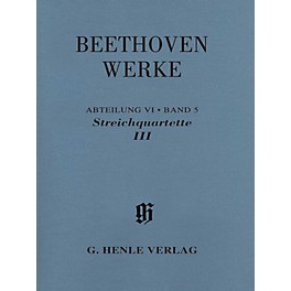 G. Henle Verlag String Quartets III Henle Complete Edition Series Softcover Composed by Ludwig van Beethoven