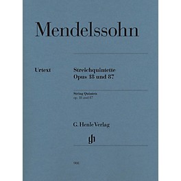 G. Henle Verlag String Quintets Op. 18 and 87 Henle Music Folios by Felix Mendelssohn Bartholdy Edited by Ernst Herttrich