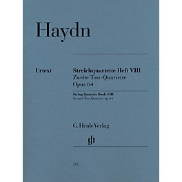 G. Henle Verlag String Quartets Volume 8, Op. 64 (Second Tost Quartets) Henle Music Folios Softcover by Joseph Haydn