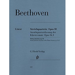 G. Henle Verlag String Quartets Op. 18 and String Quartet Version of the Piano Sonata Op. 14 Henle Music by Beethoven