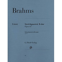 G. Henle Verlag String Quartet in B-flat Major, Op. 67 Henle Music Folios Series Softcover Composed by Johannes Brahms