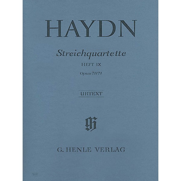 G. Henle Verlag String Quartets - Volume IX Op. 71 and 74 (Appony-Quartets) Henle Music by Franz Josef Haydn