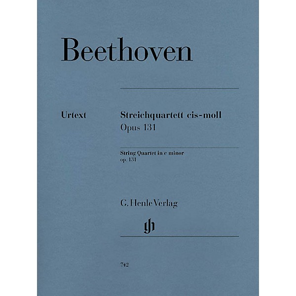 G. Henle Verlag String Quartet C Sharp minor Op. 131 Henle Music Folios Series Softcover Composed by Ludwig van Beethoven