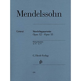 G. Henle Verlag String Quartets Op. 12 and 13 Henle Music Folios Series Softcover Composed by Felix Mendelssohn