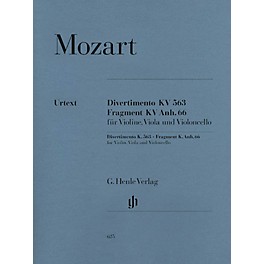 G. Henle Verlag String Trio E Flat Major K.563 Henle Music Folios Series Softcover Composed by Wolfgang Amadeus Mozart